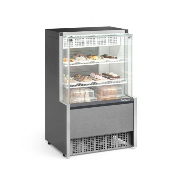 Vitrine Refrigerada Tipo Inox 0.75m - Confeitaria - Dupla Função - Gelopar