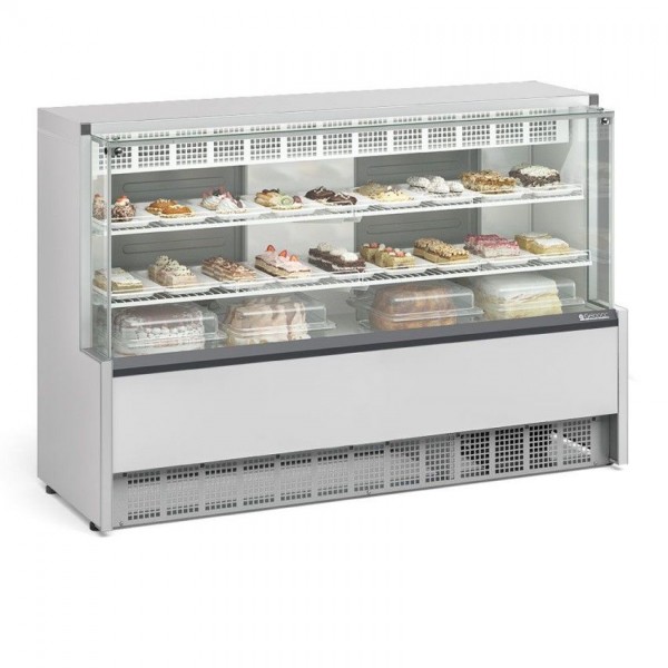 Vitrine refrigerada Branca 1.75m - Confeitaria - Dupla função - Gelopar