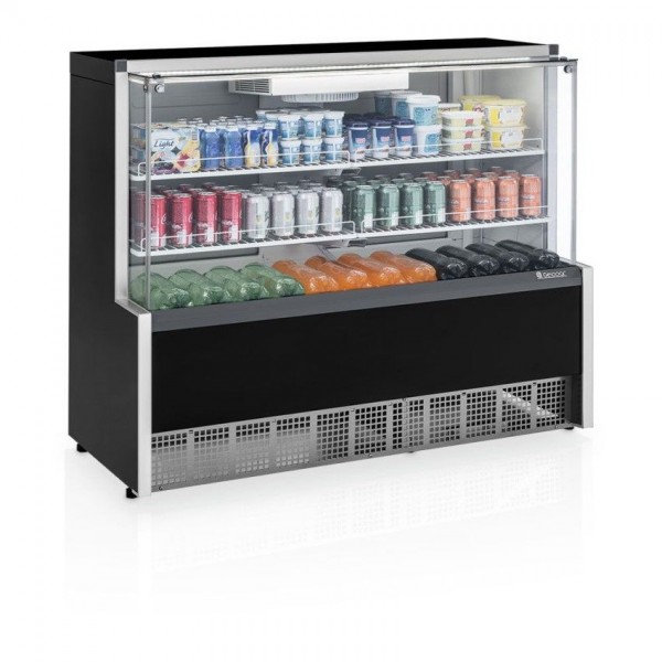 Vitrine Refrigerada Preta 1.40m Ar Forçado - Gelopar 