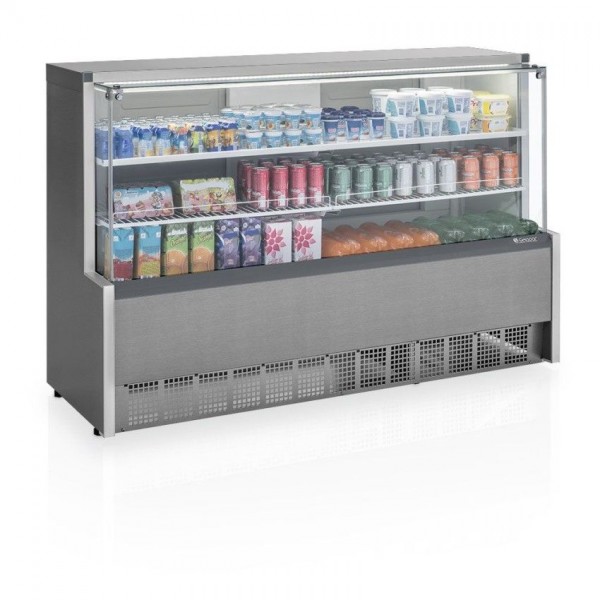 Vitrine Refrigerada Tipo Inox - 1.75m - Universal 2 Placas Frias - Gelopar