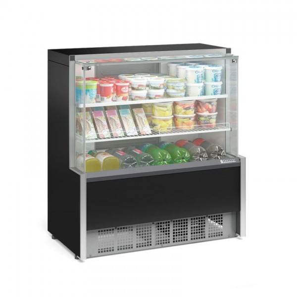 Vitrine Refrigerada Preta 1.10M Universal 1 Placa Fria - Gelopar