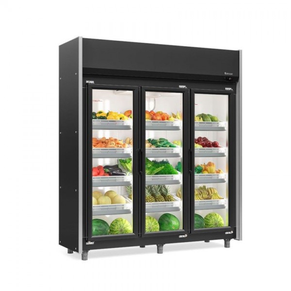Refrigerador Vertical Auto Serviço - 3 Portas - 5 Níveis de prateleiras reguláveis GEAS 3P